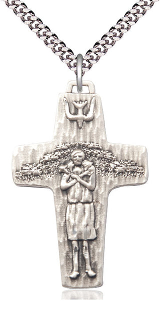 Sterling Silver Papal Crucifix Medal Catholic Jewelry