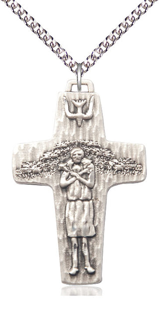 Sterling Silver Papal Crucifix Medal Catholic Jewelry