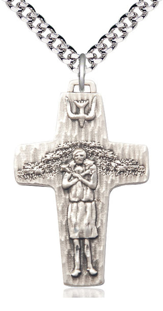 Sterling Silver Papal Crucifix Medal Catholic Jewelry