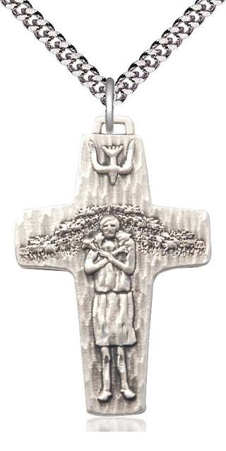 Sterling Silver Papal Crucifix Medal Catholic Jewelry