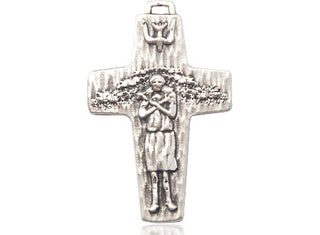 Sterling Silver Papal Crucifix Medal Religious Jewelry