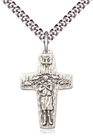 Sterling Silver Papal Crucifix Medal Religious Jewelry