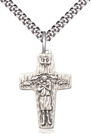 Sterling Silver Papal Crucifix Medal Religious Jewelry