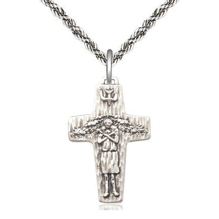 Sterling Silver Papal Crucifix Medal Religious Jewelry