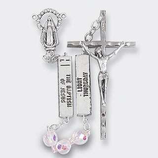 7MM Crystal Rosary With Mystery Our Father