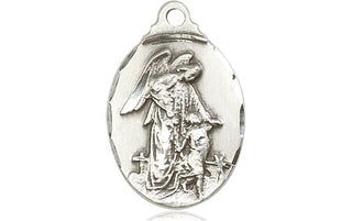Sterling Silver Guardian Angel Medal