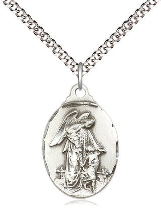Sterling Silver Guardian Angel Medal Religious Jewelry