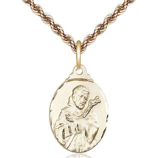 14kt Gold Filled Saint Francis Medal Religious Jewelry