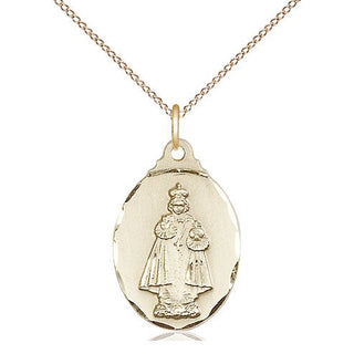 14kt Gold Filled Infant of Prague Medal Religious Jewelry