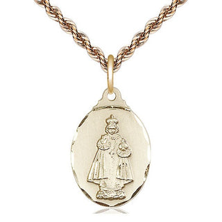 14kt Gold Filled Infant of Prague Medal Religious Jewelry