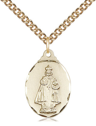 14kt Gold Infant of Prague Medal