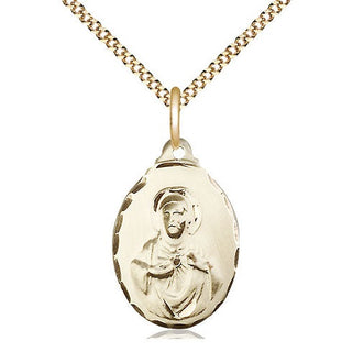 14kt Gold Filled Scapular Medal Religious Jewelry