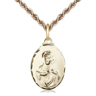 14kt Gold Filled Scapular Medal Religious Jewelry