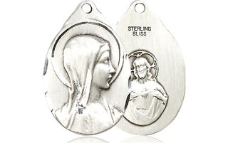 Sterling Silver Sorrowful Mother Medal Religious Jewelry
