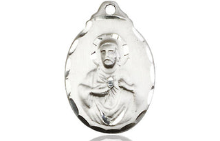 Sterling Silver Scapular Medal Religious Jewelry