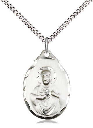 Sterling Silver Scapular Medal Religious Jewelry