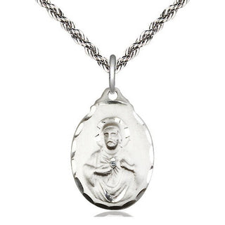 Sterling Silver Scapular Medal Religious Jewelry