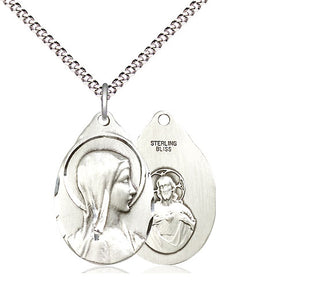 Sterling Silver Sorrowful Mother Medal Religious Jewelry