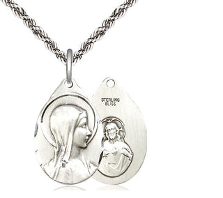 Sterling Silver Sorrowful Mother Medal Religious Jewelry