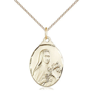 14kt Gold Filled Saint Theresa Medal Religious Jewelry