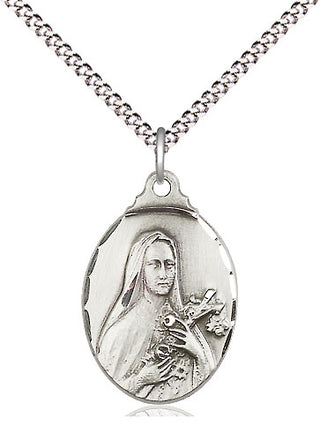 Pewter Saint Theresa Medal Religious Jewelry
