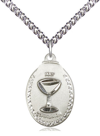 Sterling Silver Communion Medal Religious Jewelry