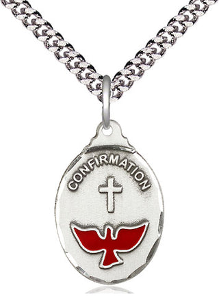 Sterling Silver Confirmation Medal Religious Jewelry