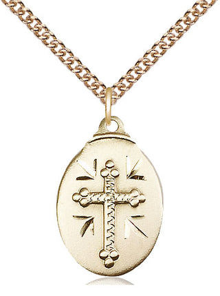 14kt Gold Filled Cross Medal Religious Jewelry