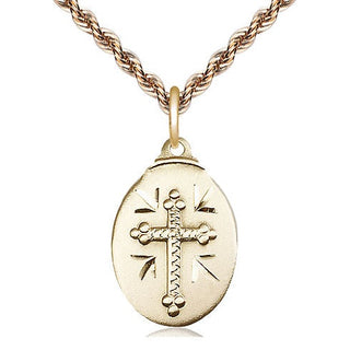 14kt Gold Filled Cross Medal Religious Jewelry