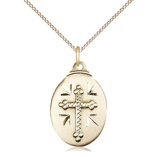 14kt Gold Cross Medal