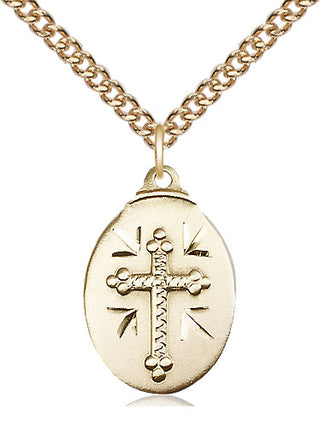 14kt Gold Cross Medal