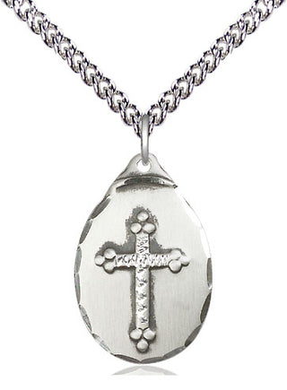 Sterling Silver Cross Medal Religious Jewelry