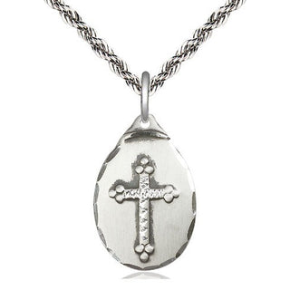 Sterling Silver Cross Medal Religious Jewelry