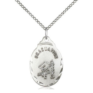 Sterling Silver Graduate Medal Religious Jewelry