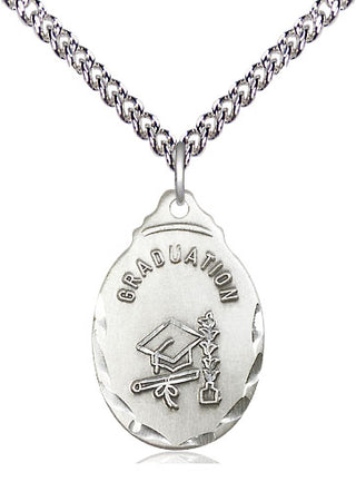 Sterling Silver Graduate Medal Religious Jewelry