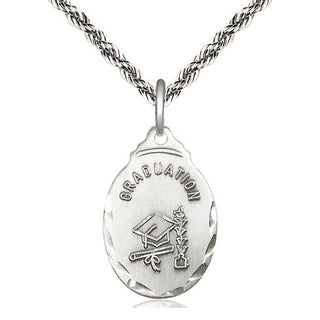 Sterling Silver Graduate Medal Religious Jewelry