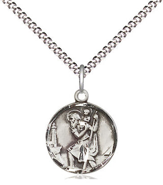 Sterling Silver Saint Christopher Medal Religious and Catholic Jewelry Engraved Catholic Saint Jewelry