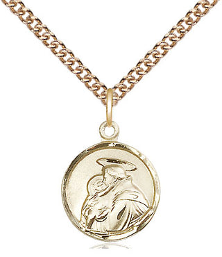 14kt Gold Filled Saint Anthony Medal Religious and Catholic Jewelry Engraved Catholic Saint Jewelry