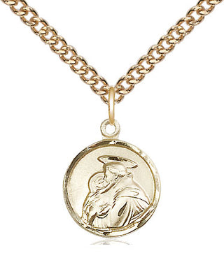 14kt Gold Filled Saint Anthony Medal Religious and Catholic Jewelry Engraved Catholic Saint Jewelry