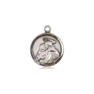 Sterling Silver Saint Anthony Medal Religious and Catholic Jewelry Engraved Catholic Saint Jewelry
