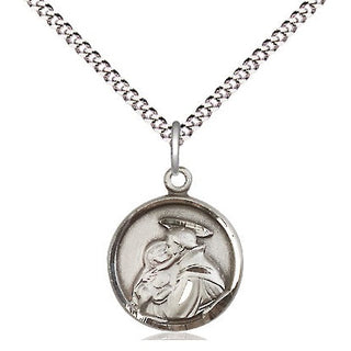 Sterling Silver Saint Anthony Medal Religious and Catholic Jewelry Engraved Catholic Saint Jewelry