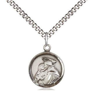 Sterling Silver Saint Anthony Medal Religious and Catholic Jewelry Engraved Catholic Saint Jewelry