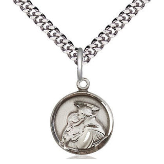Sterling Silver Saint Anthony Medal Religious and Catholic Jewelry Engraved Catholic Saint Jewelry