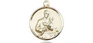 14kt Gold Filled Saint Gerard Medal Engraved Catholic Saint Jewelry
