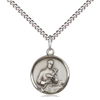 Sterling Silver Saint Gerard Medal Religious and Catholic Jewelry Engraved Catholic Saint Jewelry