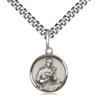 Sterling Silver Saint Gerard Medal Religious and Catholic Jewelry Engraved Catholic Saint Jewelry