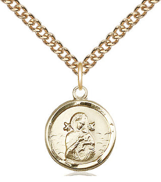 14kt Gold Our Lady of Perpetual Help Medal | Engravable