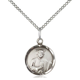 Sterling Silver Saint Jude Medal Religious and Catholic Jewelry Engraved Catholic Saint Jewelry