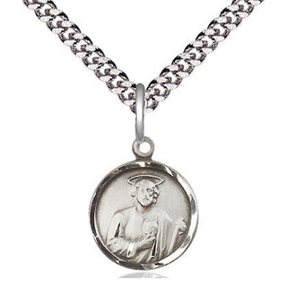 Sterling Silver Saint Jude Medal Religious and Catholic Jewelry Engraved Catholic Saint Jewelry