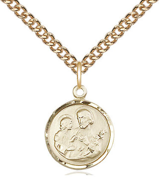 14kt Gold Filled Saint Joseph Medal Religious and Catholic Jewelry Engraved Catholic Saint Jewelry